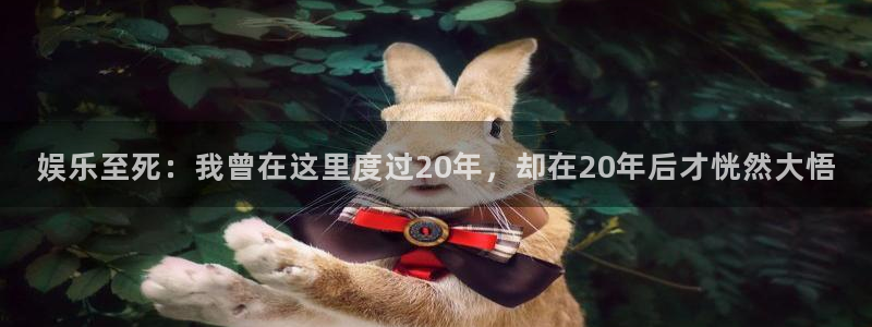 彩神官网首页：娱乐至死：我曾在这里度过20年，却在20年后才恍然大悟